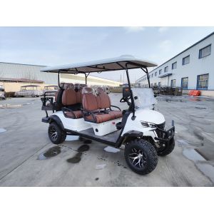 Buy cheap Classic White Six-Seater Electric Off-Road Luxury Golf Cart Lithium Battery Equipped With 14-Inch Off-Road Tires from wholesalers