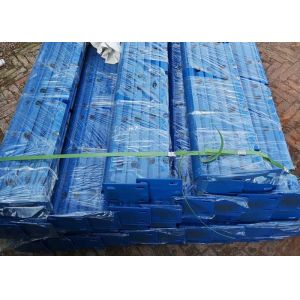 Buy cheap Blue Color 50x200mm Square Wire Mesh Fence Pvc Coated With Square Post from wholesalers