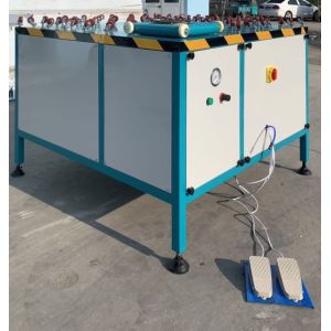 Buy cheap 2500mm Rotating Glass Turning Table With Rollers Double Glass Processing from wholesalers