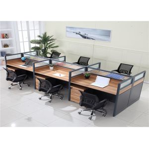 Buy cheap Modern Type MFC Panel Mesh Office Chair With Wheels Cubicle Office Table 4 Seater Office Workstation from wholesalers