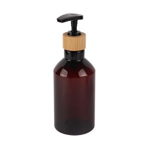 Buy cheap 200ml 300ml 500ml Refillable Amber Bottles Slanted Shoulder PET Plastic Bottle For Lotion from wholesalers