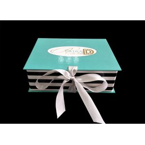 Buy cheap Glossy Printed Folding Gift Boxes Multiple Colors For Wig Packaging 26 * 22 * 6cm from wholesalers