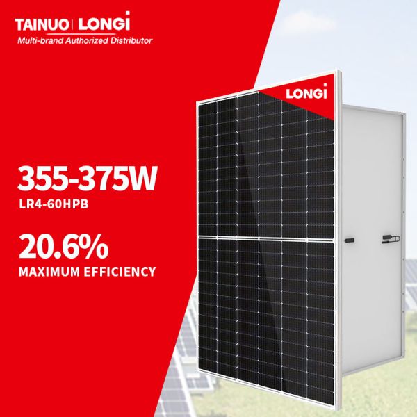 Quality TAINUO Longi Himo 4m LR4-60HPB All Black Mono Panel Solar 365W 370W 375W Solar PV Module for sale