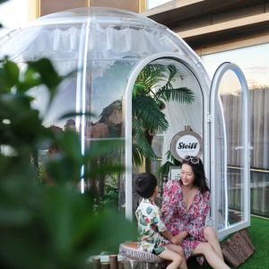 PC Clear Dome House 6m Geodesic Dome House With Aluminium Material