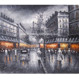 Buy cheap Canvas Paris Cityscape Paintings , Oil Painting Modern Abstract Art Bars from wholesalers