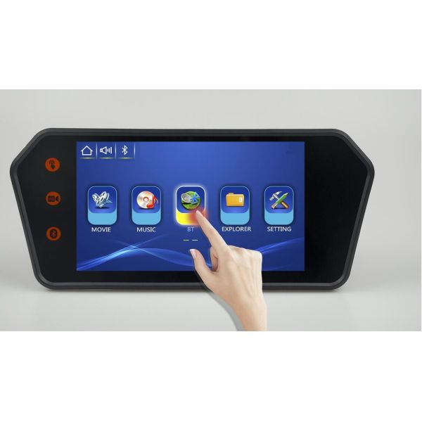 Quality Compact Design Car Rear View Mirror Monitor Supports 1080P Video Player for sale