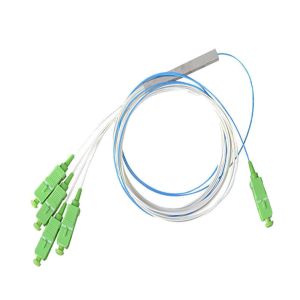 Buy cheap FTTH Fiber Optic PLC Splitter 1x4 Mini Steel Tube 0.9mm Optical Fiber Splitter PLC from wholesalers