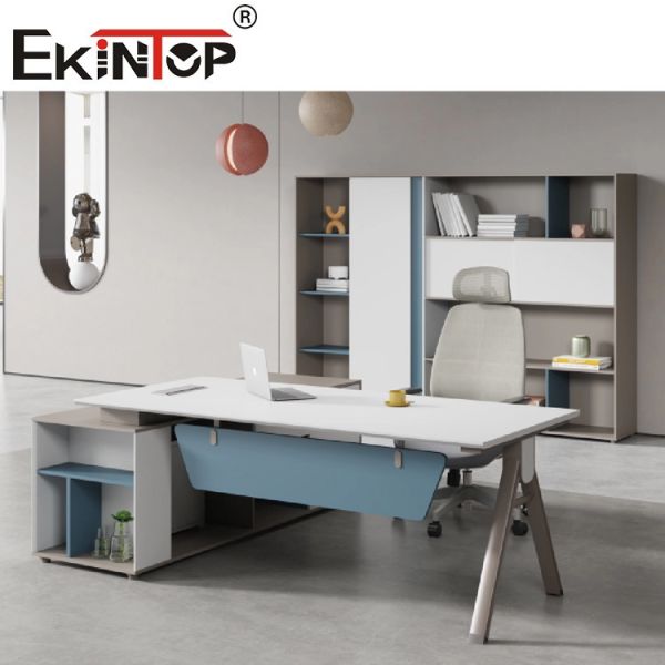 Buy cheap Luxury Extendable L Shape Office Table Executive Manager Desk Customized Size from wholesalers
