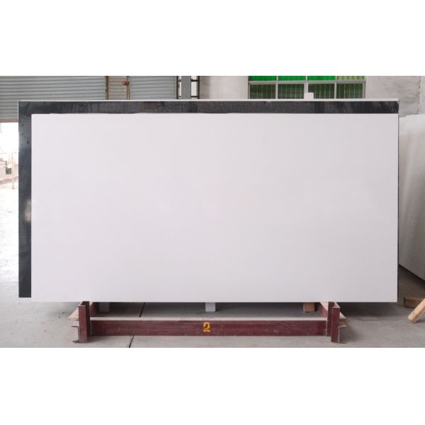 Super White Kitchen Tops 12mm 30mm Artificial Quartz Stone