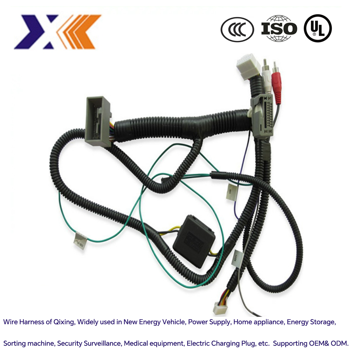 Customized Gender Wiring Harness for Electric Vehicle Charging Plug Multiply Connectors