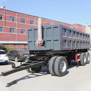 Buy cheap Farm Trailer 3-Axles Hydraulic Rear Dump Draw Bar Full Trailer from wholesalers