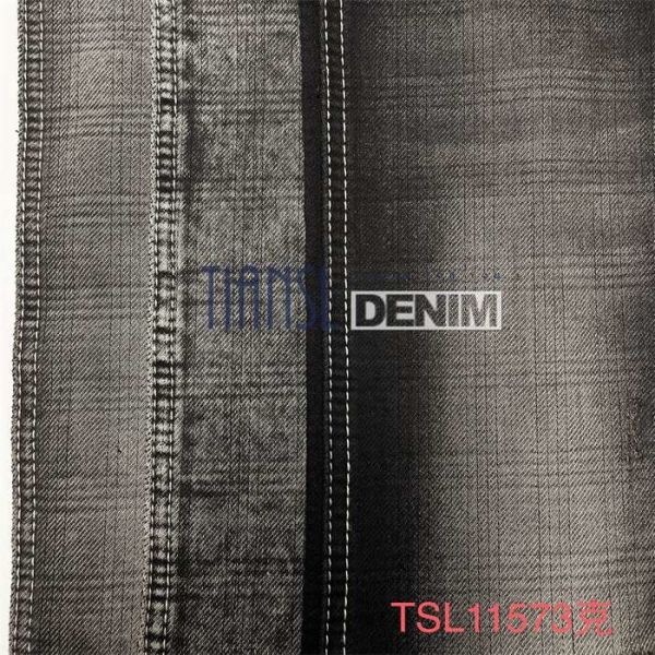 Stretch Knitted Dobby Denim Fabric In Bulk 11 oz