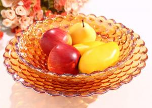 Buy cheap 370*70*120mm Home Decorations Crafts , Practical Hand Blown Glass Fruit Dish product
