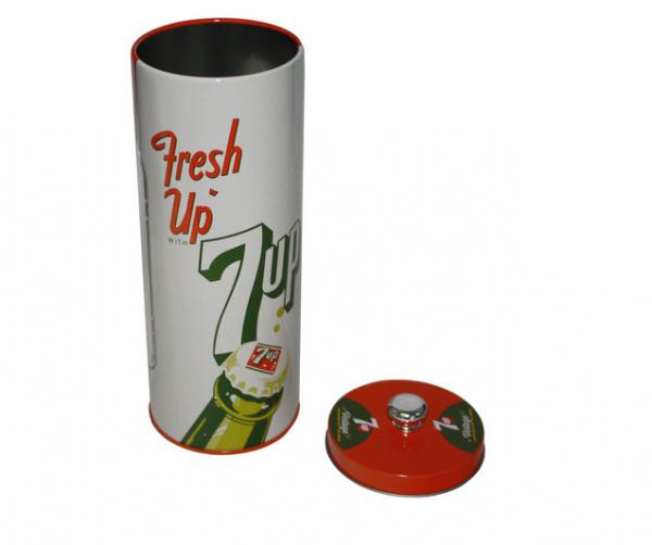 Buy cheap Windowed Printed Round Tin With Plastic Knob from wholesalers