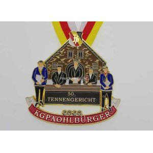 Buy cheap Silkcreen Printing Die Casting Carnival Medal Gold And Silver Plating from wholesalers