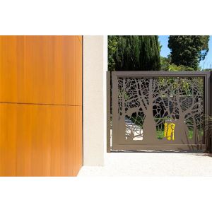Buy cheap ODM Modern Aluminum Fence Gate Fireproof Powder Coated Aluminium Gate from wholesalers