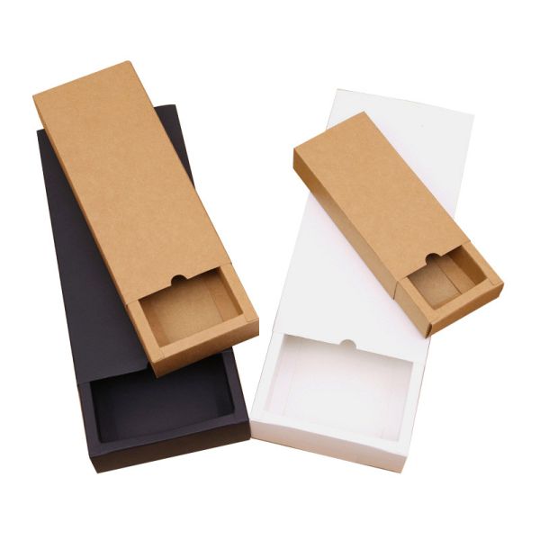 Craft paper die cut custom soap bar packaging box with window