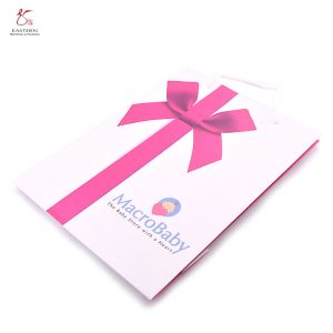 Custom Cute Design Ivory Board Paper Bag