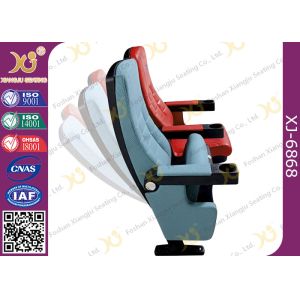 Metal Frame Inner Structure Cupholder Cinema Chairs With Pushing Back