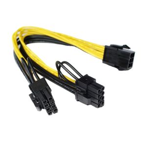 Buy cheap 18Awg PCI-e 8pin to Dual 8Pin / PCIe 8pin-2x(6+2pin) Graphics Video Card Power Cable PCI Express power splitter cable from wholesalers