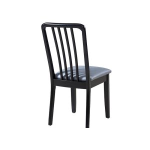 Buy cheap Library Leather Grey Upholstered Dining Chairs With Oak Legs from wholesalers