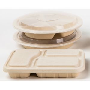 Buy cheap Takeaway Biodegradable Disposable Dinnerware / Sugarcane Pulp Containers from wholesalers