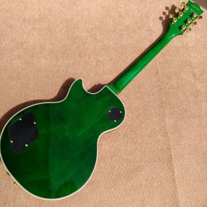 Buy cheap New style high-quality custom LP electric guitar, Green Flame Maple Top electric guitar with Gold hardware from wholesalers