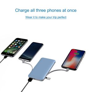 Buy cheap Inbuilt Cable 10000mAh 210g Ultra Slim Power Bank from wholesalers