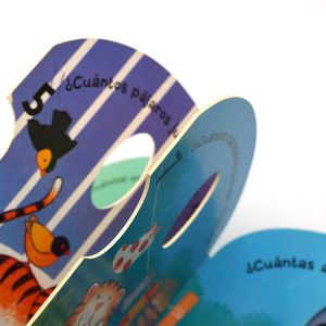 Self Printing Childrens Book Printing 350gsm C1S With Turntable Wheel