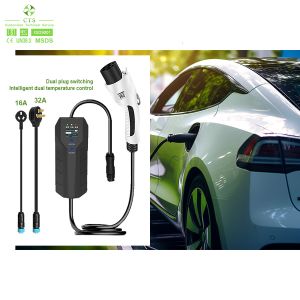 Buy cheap Type 1 Type 2 16A 32A AC Portable EV Charger with CCS2 Connector and Surge Protection CTS from wholesalers