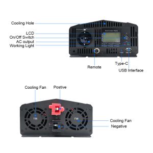 USB Port 3kw 4kw 5kw Pure Sine Wave Solar Inverter SDK Network Multi Function