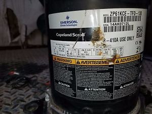 ZP Copeland Scroll Compressor Refrigeration Controls ZP61KCE-TFD 5HP For Air