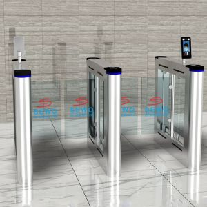 Buy cheap Pedestrian Swing Barrier Gate Biometric Access Control Turnstiles Security System from wholesalers