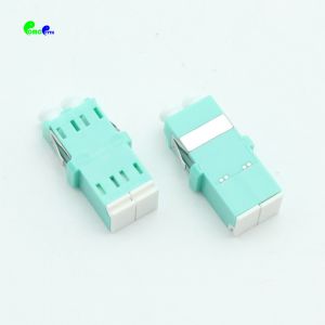 LC UPC Inner Shutter Optical Cable Adapter Duplex Without Flange