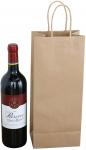 Buy cheap Eco Friendly Printed Recycled Paper Bags Kraft Shopping Paper Wine Bag from wholesalers