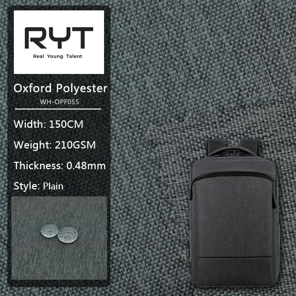 Quality High Durability Poly Oxford Fabric PU Coated Waterproof Treatment for sale