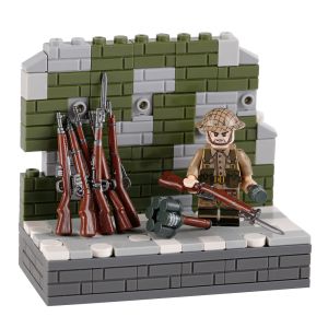 Mosin nagant kar98k guns cluster grenades set model mini figures WW2 military