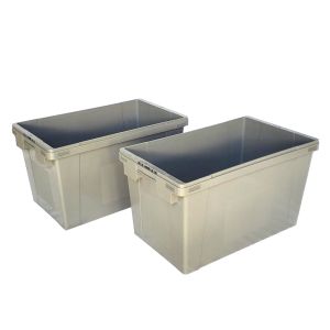 Buy cheap Collapsible Stackable Plastic Milk Crates Reusable Moving Boxes With Lids Injection from wholesalers