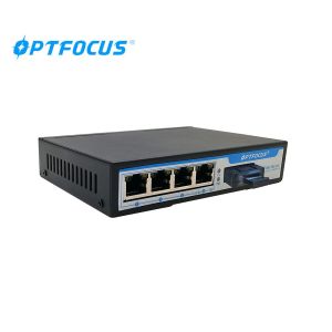 Buy cheap Stable Power Supply Fiber Optic Switch , 4 Port POE Ethernet Switch With Auto Uplink from wholesalers