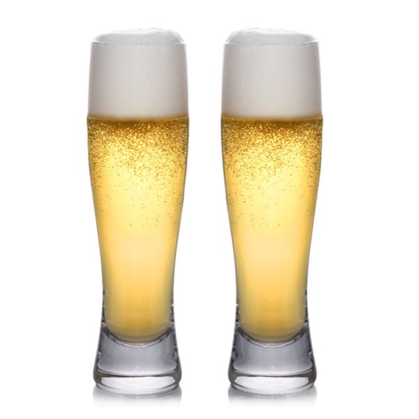 Buy cheap 398ml Handmade round Beer Glass Clear Pilsner Glass With Thick Bottom from wholesalers