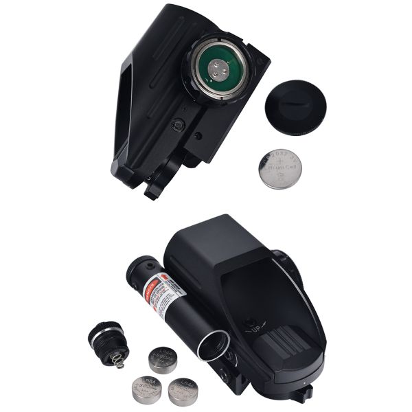 82mm Length Matte Black 1X22X33 Tactical Red and Green Reflex Sight with Red Laser