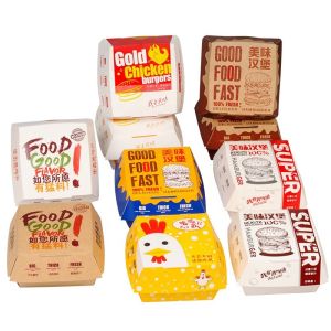 Buy cheap Card Paper Takeaway Food Containers , Paper Burger Box Recycled Materials from wholesalers