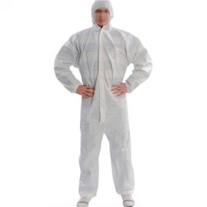 Buy cheap White Hooded Disposable Surgical Gown Hospital Prevent Dust And Dirt from wholesalers