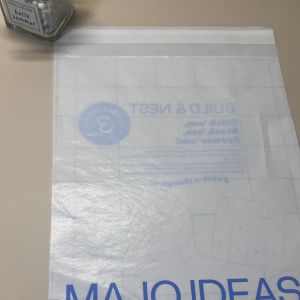 White Translucent Glasin Paper Bag Large Stock For Clothing Packaging