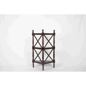 Buy cheap 3 Tier Corner Shelf Modern Wood Furniture Multi Purpose With X - Pattern Frame from wholesalers