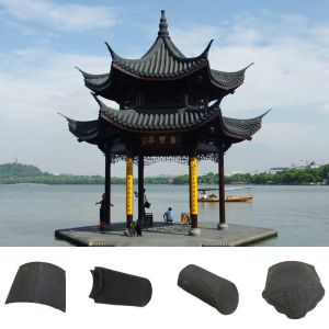 China Building Material Sculpture Patterns Japanese Style Roof Tiles Anti Frost on sale