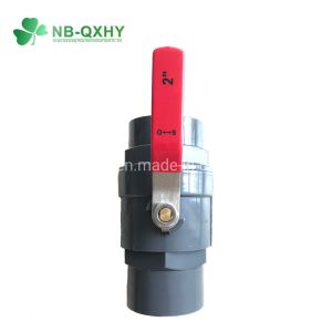 Grey PVC Irrigation Water Flexible Ball Valve By Glue Connection Form