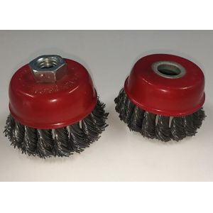 Buy cheap 3 Inch OD Twisted Knotted Wire Cup Brush 16mm Inner Hole For Removing Paint from wholesalers