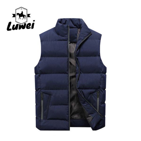 Quality Lightweight Quilted Cold Weather Vest Puffer Sleeveless Vest Without Hood for sale