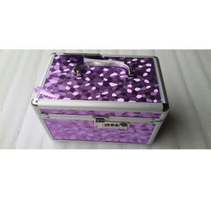 Buy cheap Nice Popular Bright Color Leathered Board Makeup Case Aluminum Framed With Lock from wholesalers